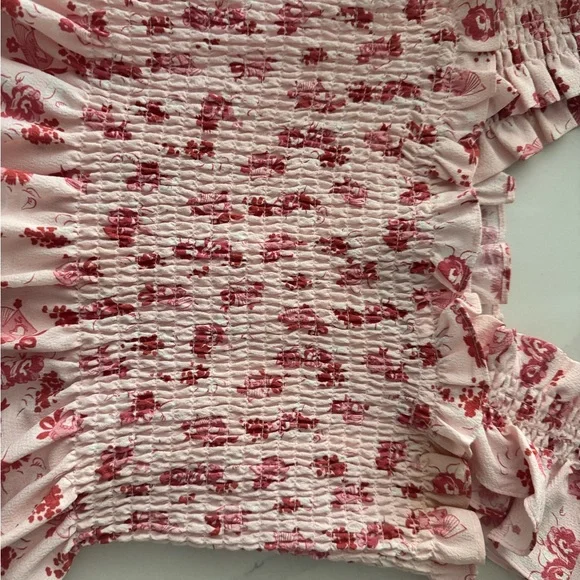 NWOT Hill House Home Ellzabeth Nap Dress Crepe Love Letters Capsule - Picture 3 of 4